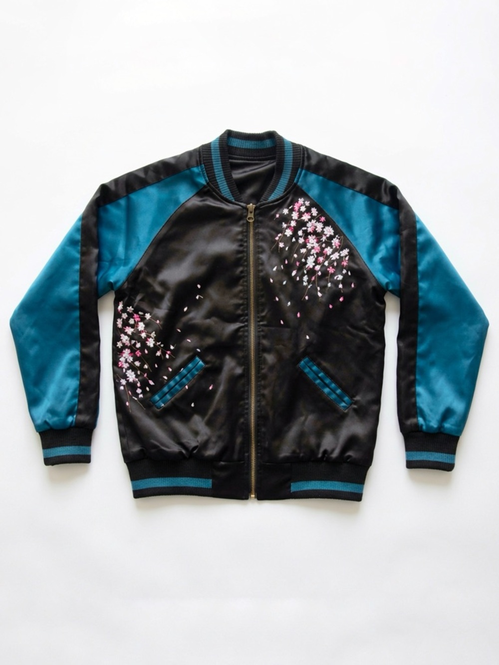 Kids Sukajan Jacket “Sakura Koi Fish”, size 8-10